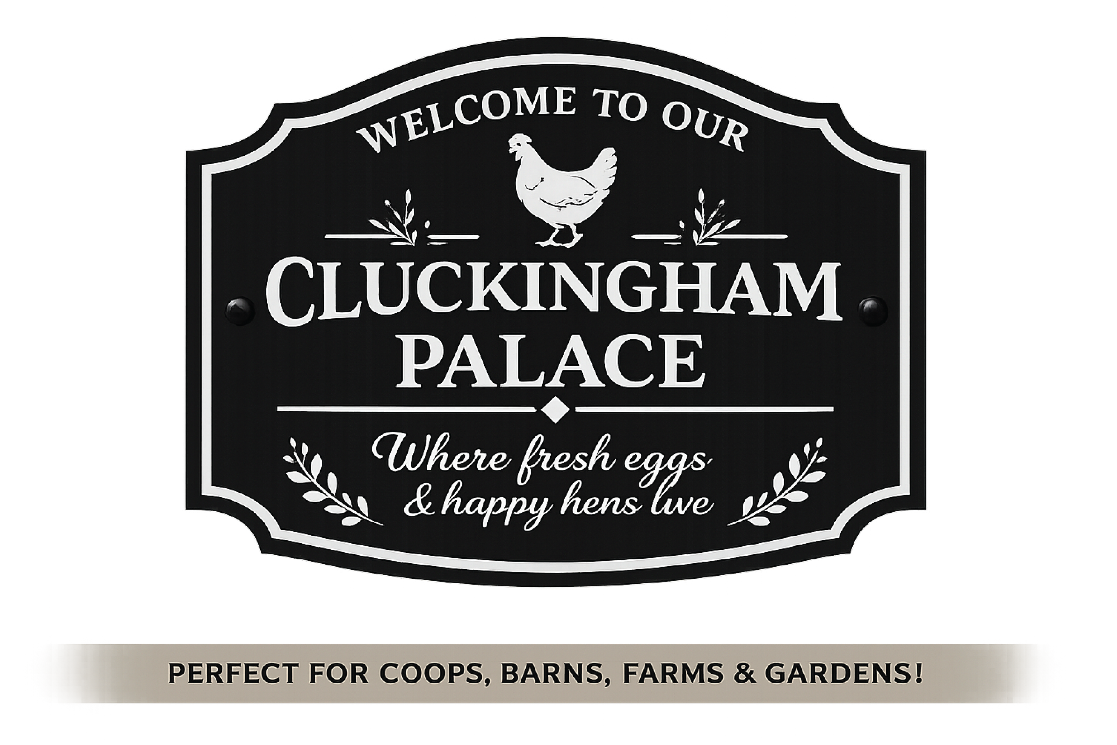 Cluckingham Palace Chicken Coop Sign | Personalized Chicken Coop Decor | Custom Hen House Sign | Farm Sign | Backyard Chicken Gift