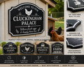 Cluckingham Palace Chicken Coop Sign | Personalized Chicken Coop Decor | Custom Hen House Sign | Farm Sign | Backyard Chicken Gift