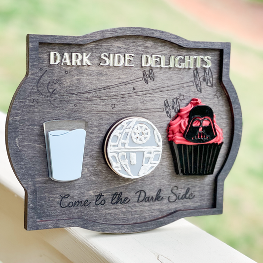Dark Side Delights Bakery Sign
